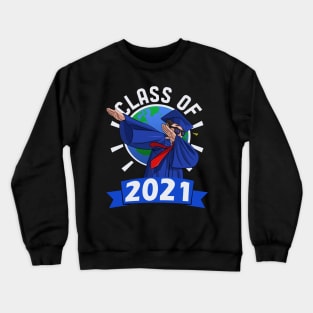 Class of 2021 Graduation Dabbing Dance Boy Crewneck Sweatshirt